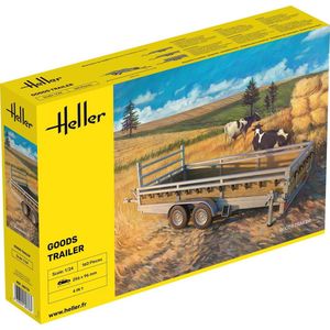 1:24 Heller 80778 Goederen Transport Trailer - Aanhanger - 4 Bouwopties Plastic Modelbouwpakket