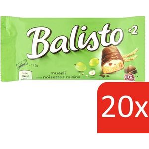 Balisto Muesli chocolade repen - 20 x 37g