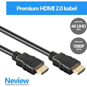 Neview - 20 meter Premium HDMI 2.0 kabel - 4K Ultra HD - Gold-plated