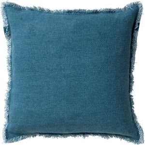 Dutch Decor BURTO - Kussenhoes van gewassen katoen Provincial Blue 60x60 cm - blauw - met rits