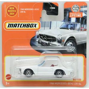 1963 MERCEDES BENZ 230 SL MATCHBOX 1:64 WHITE 86-100