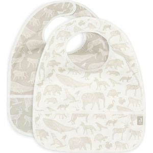 Jollein Slab Waterproof Animals - Nougat - 2 Stuks