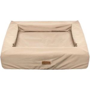 Topmast Hondenmand Nola - Loungebed - Memory Foam Matras - Beige - 78 x 58 x 18 cm