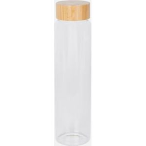 Bamboe waterfles - Gemaakt van borosilicaatglas - Bamboe deksel - Karaf voor (infused) water - Transparant - 1 liter