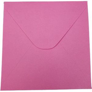 Enveloppen - Donker Roze - 14 x 14 cm - 15 stuks - Vierkant