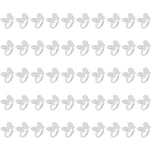 Nagellak Display Polish Gel Nail Chart Ring Bloem Vlinder Manicure Tip voor Nail Art Color Display Tool (Clear Butterfly) - 50 Stuks