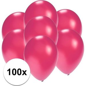 Kleine ballonnen roze metallic 100 stuks