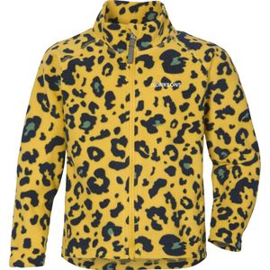 Didriksons - Fleece jas met rits voor kinderen - Monte print kids 4 - Geel - maat 80 (80-86cm)