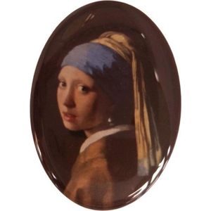 Broche meisje met de parel van de beroemde schilder Johannes Vermeer