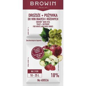 Browin gist + voedingszout voor witte en rosé wijnen tot wel 18% alcohol