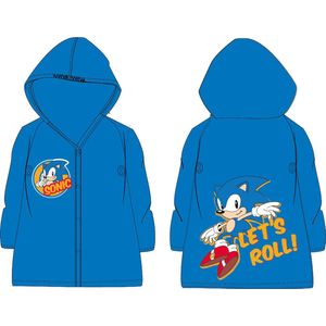 Regenjas kind Sonic let's roll blauw maat 104/110