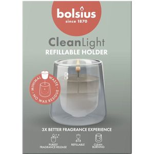 Bolsius - Clean Light - Geurkaars - Starterkit - Cypress & Amber