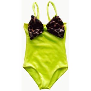 Maat 80  Zwempak badpak zwemkleding neon geel fel gele badkleding voor baby en kind zwem kleding