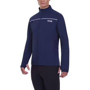 TCA Thermisch fiets- en hardloopjack voor heren, reflecterend, ademend en winddicht, met zakken met ritssluiting, Donkerblauw, M