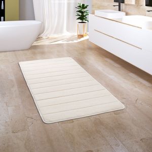 Paco Home Badkamerkleed Badmat Badvloerkleed Douchemat Pluizig Traagschuim 3D 50x80 cm