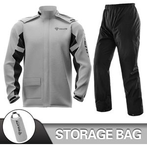 ItsIn® - XXL - Motor Regenpak - MotorFiets Regenpak - Waterdicht Regenkleding - Heren en Dames - Grijs - 2 delig - Maat: XXL