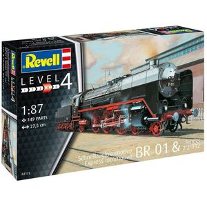 1:87 Revell 02172 Express Locomotive BR01 With Tender 2'2' T32 Plastic Modelbouwpakket
