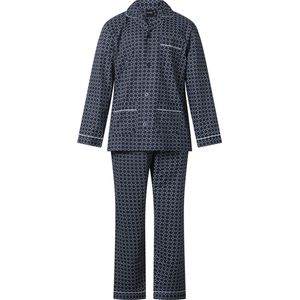 Gentlemen - klassieke heren pyjama 9436 met doorknoop - 100% katoen - donkerblauw - maat 64