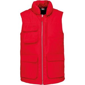 Bodywarmer Heren L WK. Designed To Work Mouwloos Red 100% Polyester
