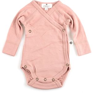 Wollen Overslagromper lange mouw – Merinowol - Misty Rose- 50 - 0 tot 1 maand