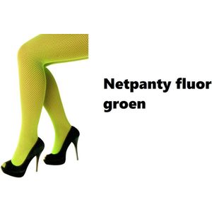 Net panty fluor groen - Panty huwelijk gala pride festival thema feest