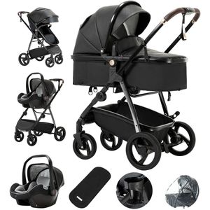 Topcom - Buggy - Luxe kinderwagen - kinderwagen 3 in 1 - cuphouder - waterdicht - water resistant -shock absorption - easy clean