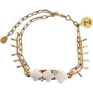 Zatthu Jewelry - N21AW333 - GUUS bloem armband goud