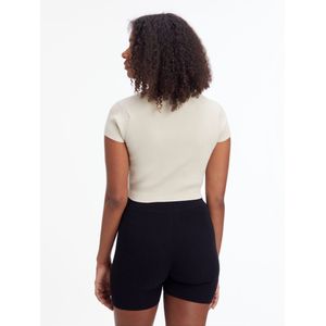 Calvin Klein - Beige t-shirt - Maat L - - ACI Classic Bei -