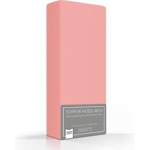 Comfortabele Dubbel Jersey Topper Hoeslaken Roze | 160x210| Heerlijk Zacht | Extra Dikke Kwaliteit