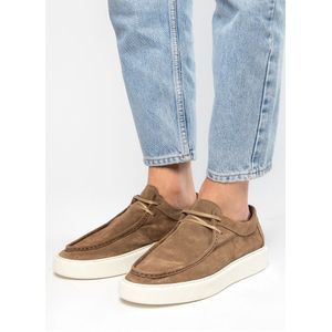 Sacha - Heren - Taupe suède veterschoenen - Maat 43