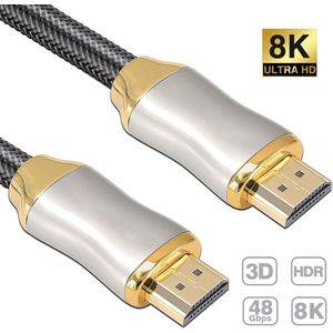 HDMI 2.1 kabel - Ultra high speed - 8K (30 Hz) - 4K (60 Hz) - Full HD 1080p - Ethernet - 3D - ARC - Male naar male - Geschikt voor TV - DVD - Laptop - PC - Beamer - Monitor - 2 meter - Allteq