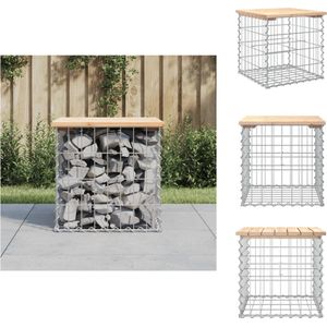 vidaXL Tuinbank - Tuinbanken - Buitenbank - Parkbank - Tuinbank schanskorfontwerp 43x44x42 cm massief grenenhout