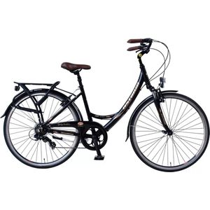 In And OutdoorMatch Stadsfiets hyped 28 Derek - Met 7 versnellingen - Framemaat 46 cm - V-brakes - Dames & herenfiets - Zwart