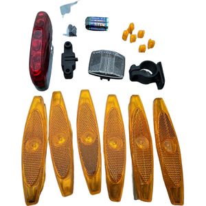 VanMoof Veiligheidsreflectoren / Lamp Set 8 Stuks Wielen en Front en Rear Universeel
