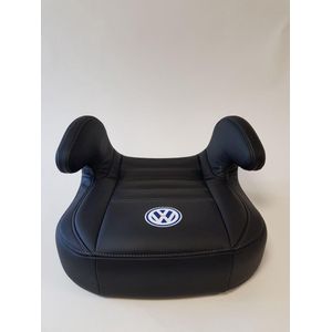 Kinderzitverhoger - auto - stoelverhoger -, micro fiber leer, geborduurd logo, zwart, VOLKSWAGEN