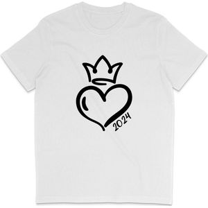 Koningsdag 2024 T Shirt Heren en Dames - Wit - XXL