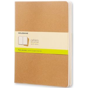 Moleskine Cahier Journals - Extra Large - Blanco - Bruin - set van 3