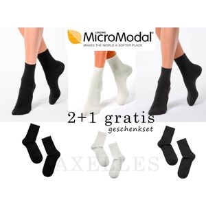 Sokken in zacht Micromodal (3-PAAR geschenkset), maat 36/37