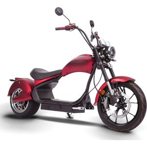 X14 CityCoco E-chopper 3000 Watt motorvermogen maximale snelheid 45k/m lithium ion 60V 30Ah accu rood