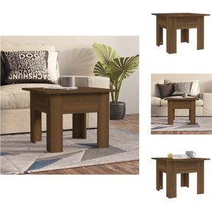 vidaXL Salontafel Modern bruineiken 55x55x42 cm - stevig en stabiel - met handig tafelblad voor drankjes en decoratie - Tafel