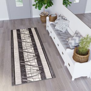 Tapiso Dream Loper Grijs Tapijt Gangloper Vloerkleed Maat- 100x750