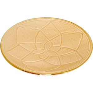 Schaal keramiek Terracotta verguld goud 26cm - 100% handmade - DesertHome