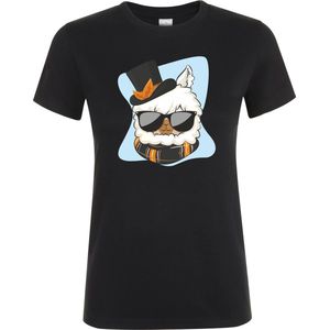 Klere-Zooi - Herfst Llama - Dames T-Shirt - XXL