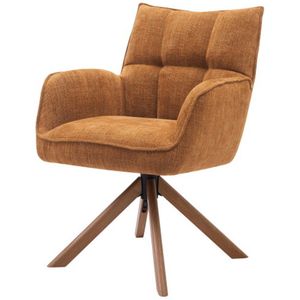 Marilla - Eetkamerstoel - Roest - Polyester - Set van 2