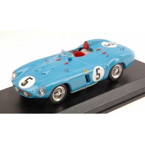 De 1:43 Diecast Modelcar van de Ferrari 750 Monza Spider #5 van de 1000km Parigi in 1956.De rijders waren Picard en Trintignant.De fabrikant van het schaalmodel is Art-Model.
