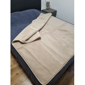 SPECIALE AANBIEDING Luxe deken gemaakt van 100% natuurlijke wol van Merinosschapen uit Australië 160x200 cm. Kleur Cappuccino, Wollen Dekbed in 100% zuivere Australische Merino scheerwol Woolmark-certificaat