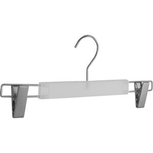 De Kledinghanger Gigant - Knijperhanger - Volwassenen - 8621 - 20 Stuks - Kunststof - Frosted - Verschuifbare knijpers - 36 cm - Rokhanger - Broekhanger - Pantalonhanger - Kledinghanger - Kleerhanger (8621/20)