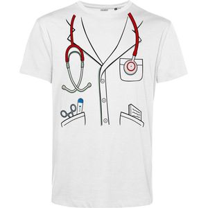 T-shirt Dokter | Carnavalskleding heren | Carnaval Kostuum | Foute Party | Wit | maat M