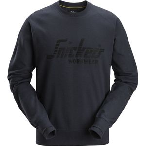 Snickers 2892 Logo Sweatshirt - Donker Blauw Melange/ - M