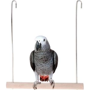Vogel Schommel Hout 12 x 13,5 cm - Vogelkooi - Parkieten Speelgoed - Kanarie